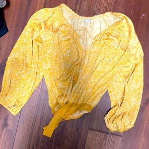 Intimately Free people blouse tucks bodysuit